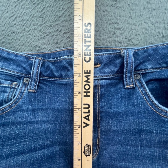 American Eagle Outfitters Kick Boot Stretch Jeans Women Size 12 Blue Denim - Picture 7 of 11